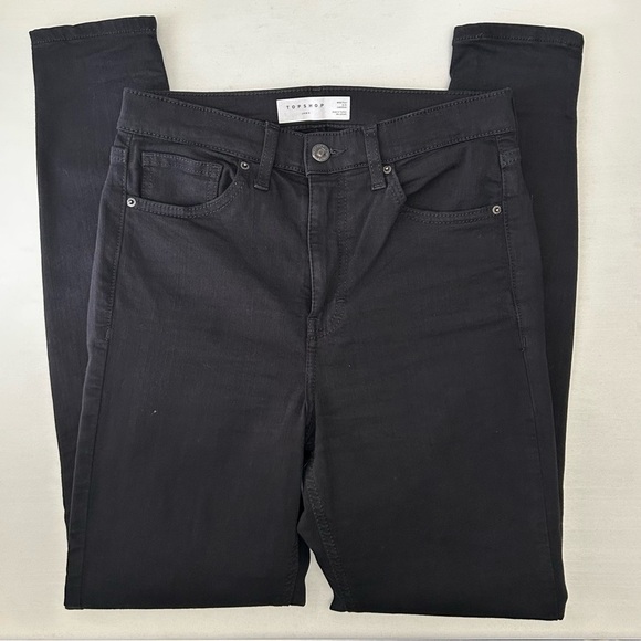 Topshop Jamie Black Skinny Jeans High Rise Ankle Length Stretch Denim Size 26 - Picture 16 of 16